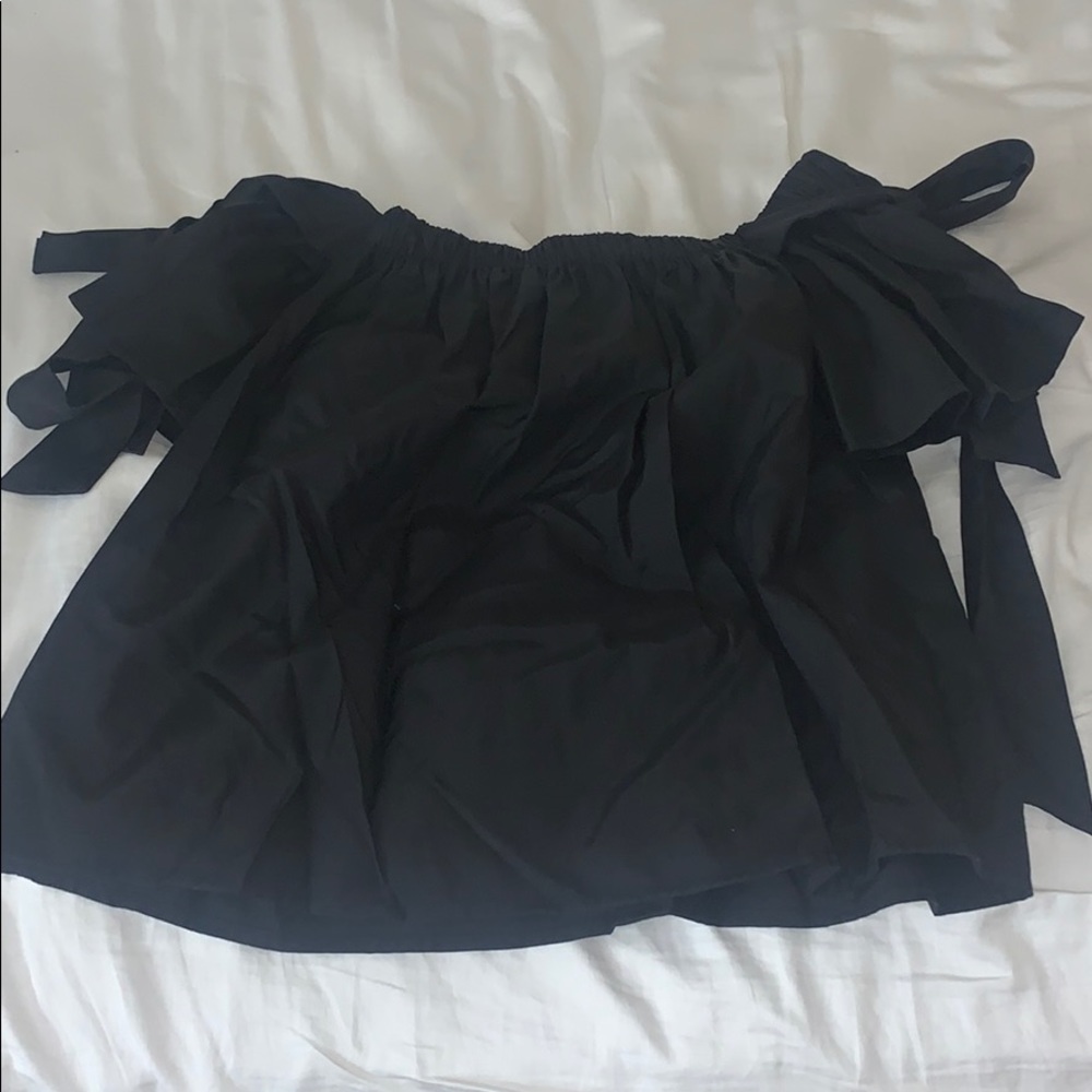 Black off the shoulder top